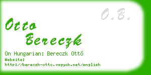otto bereczk business card